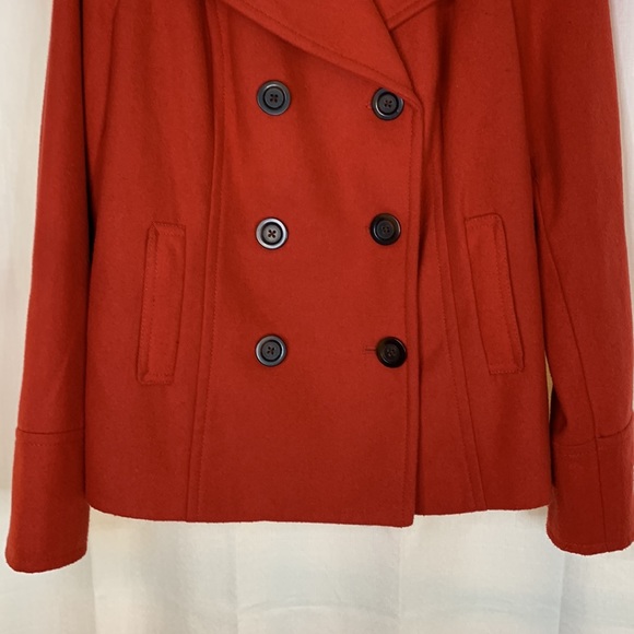 Old Navy Medium Sunset Orange Trench Coat - Picture 3 of 7